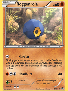 Roggenrola (49/98) [Black & White: Emerging Powers]