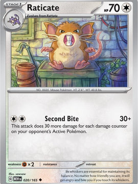 Raticate (020/165) [Scarlet & Violet: 151]