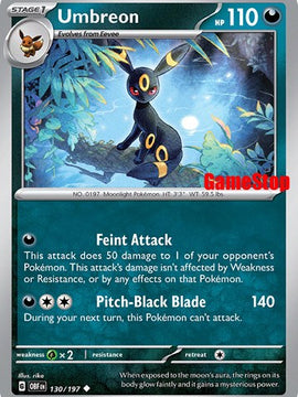 Umbreon (130/197) (GameStop Exclusive) [Scarlet & Violet: Obsidian Flames]