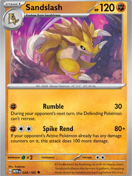 Sandslash (028/165) [Scarlet & Violet: 151]