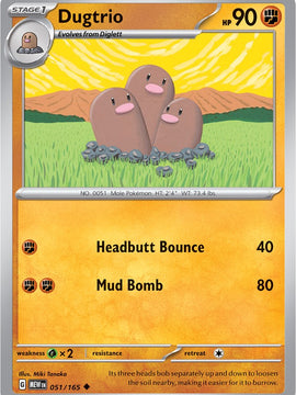 Dugtrio (051/165) [Scarlet & Violet: 151]