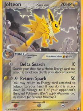 Jolteon (7/113) (Delta Species) [EX: Delta Species]