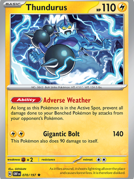 Thundurus (070/197) [Scarlet & Violet: Obsidian Flames]