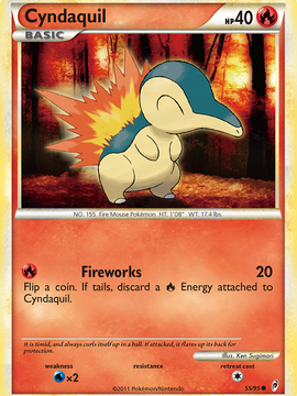 Cyndaquil (55/95) [HeartGold & SoulSilver: Call of Legends]