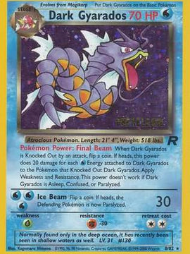 Dark Gyarados (Prerelease) (8) [WoTC Promo] Holofoil