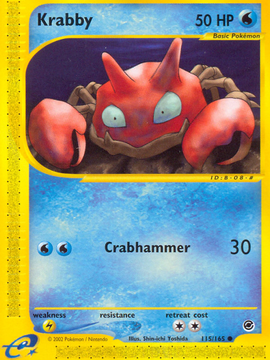 Krabby (115/165) [Expedition: Base Set]