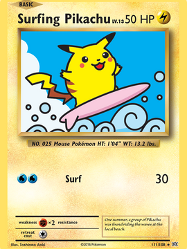 Surfing Pikachu (111/108) [XY: Evolutions]