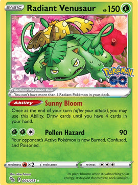 Radiant Venusaur (004/078) [Pokémon GO]