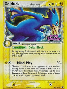 Golduck (43/110) (Delta Species) (Stamped) [EX: Holon Phantoms]
