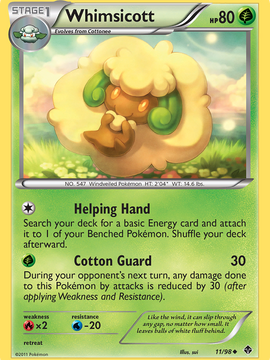 Whimsicott (11/98) [Black & White: Emerging Powers]