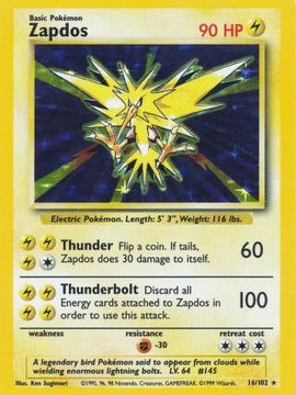 Zapdos (16/102) [Base Set Unlimited]