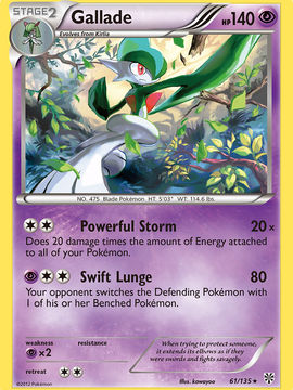 Gallade (61/135) [Black & White: Plasma Storm]