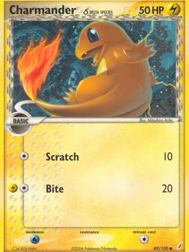 Charmander (49/100) (Delta Species) [EX: Crystal Guardians]