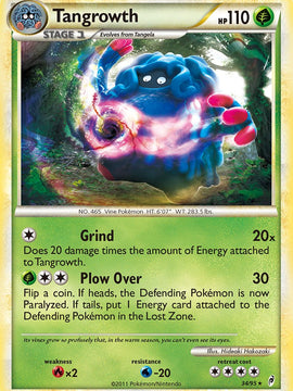 Tangrowth (34/95) (Theme Deck Exclusive) [HeartGold & SoulSilver: Call of Legends]