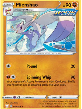 Mienshao (077/163) [Sword & Shield: Battle Styles]