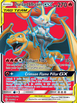 Charizard & Braixen GX (212/236) [Sun & Moon: Cosmic Eclipse]