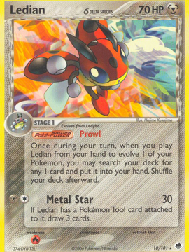 Ledian (18/101) (Delta Species) [EX: Dragon Frontiers]