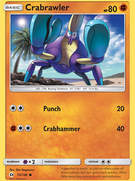 Crabrawler (72/149) [Sun & Moon: Base Set]