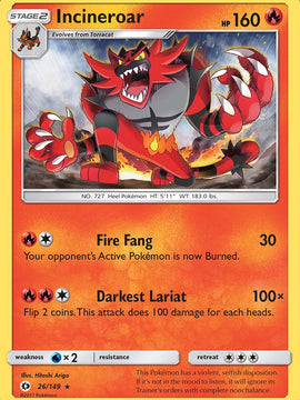 Incineroar (26/149) (Theme Deck Exclusive) [Sun & Moon: Base Set]