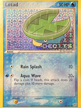 Lotad (63/107) (Stamped) [EX: Deoxys]