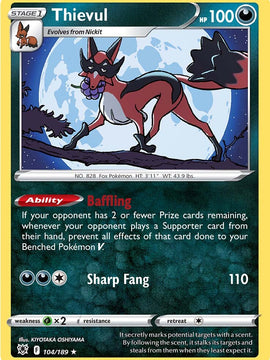 Thievul (104/189) [Sword & Shield: Astral Radiance]