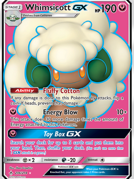 Whimsicott GX (206/214) [Sun & Moon: Unbroken Bonds]