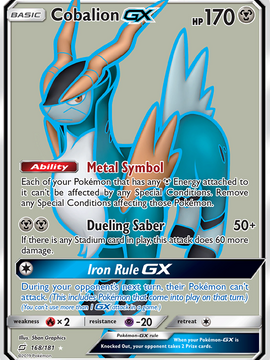 Cobalion GX (168/181) [Sun & Moon: Team Up]
