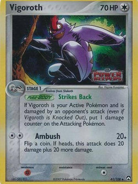 Vigoroth (41/108) (Stamped) [EX: Power Keepers]