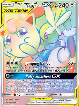 Mega Lopunny & Jigglypuff GX (261/236) [Sun & Moon: Cosmic Eclipse]
