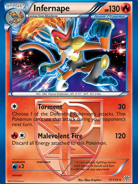 Infernape (17/135) [Black & White: Plasma Storm]