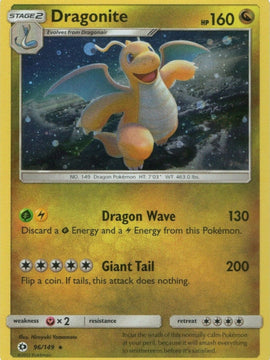 Dragonite (96/149) (Cosmos Holo) [Sun & Moon: Base Set]
