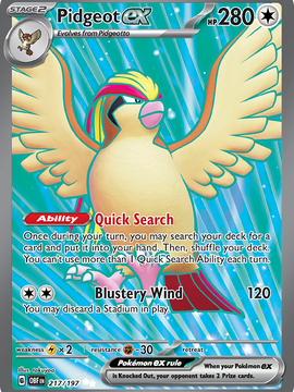 Pidgeot ex (217/197) [Scarlet & Violet: Obsidian Flames]