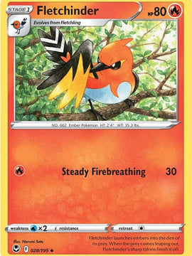 Fletchinder (028/195) [Sword & Shield: Silver Tempest]