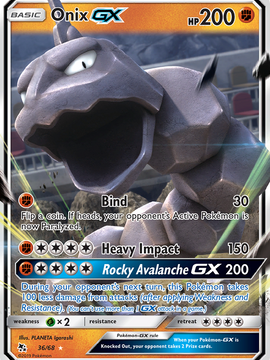 Onix GX (36/68) [Sun & Moon: Hidden Fates]
