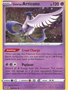 Galarian Articuno (063/203) (Cosmos Holo) [Sword & Shield: Evolving Skies]