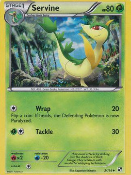 Servine (3/114) (Cracked Ice Holo) [Black & White: Base Set]