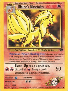 Blaine's Ninetales (21/132) [Gym Challenge Unlimited]