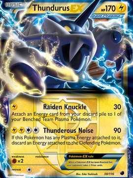 Thundurus EX (38/116) [Black & White: Plasma Freeze]