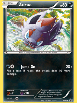 Zorua (BW12) [Black & White: Black Star Promos]