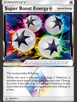 Super Boost Energy (136/156) (Prism Star) [Sun & Moon: Ultra Prism]