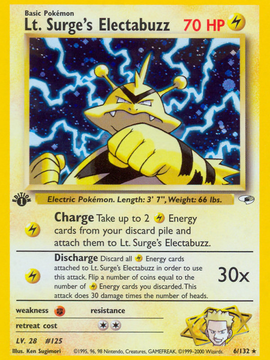 Lt. Surge's Electabuzz (6/132) [Gym Heroes 1st Edition]