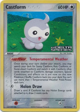 Castform (34/113) (Stamped) [EX: Delta Species] – Danireon Cards & Games