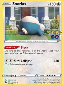 Snorlax (055/078) [Pokémon GO]