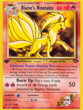 Blaine's Ninetales (21/132) [Gym Challenge 1st Edition]