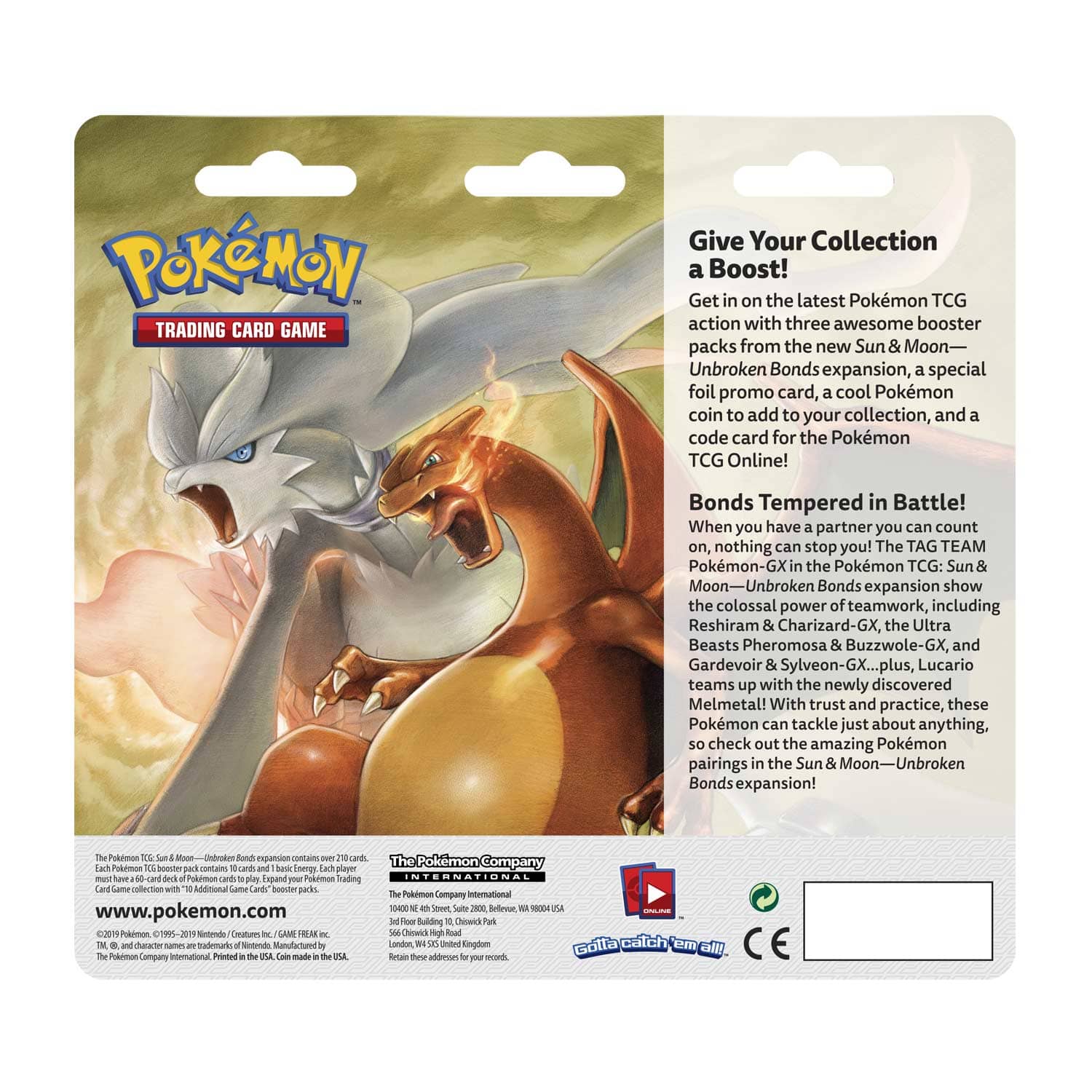 Sun & Moon: Unbroken Bonds - 3-Pack Blister (Typhlosion) | Danireon Cards & Games