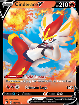 Cinderace V (035/192) [Sword & Shield: Rebel Clash]