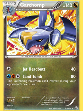 Garchomp (91/124) (Cracked Ice Holo) (Theme Deck Exclusive) [Black & White: Dragons Exalted]