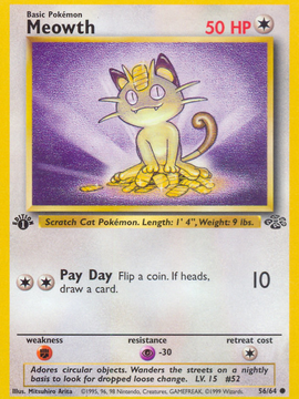 Meowth (56/64) [Jungle 1st Edition]