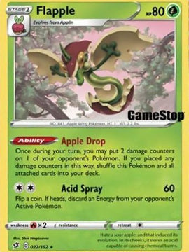 Flapple (022/192) (Gamestop Exclusive) [Sword & Shield: Rebel Clash]