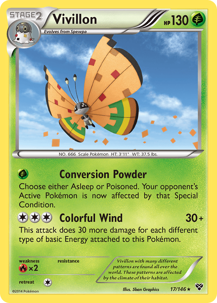 Vivillon (17/146) (High Plains Form/Orange Wings) [XY: Base Set] – Danireon  Cards & Games